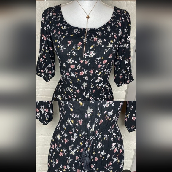 ABERCROMBIE & FITCH FLORAL SHORTS ROMPER - Picture 1 of 6